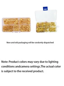 150/260入多尺寸安全針，含19mm、27mm及另外5種規格，耐用金屬材質，長效耐用，易收納易使用，適用於衣物修補、手工藝、文件整理，裁縫師必備 - 多色 - 查看 6