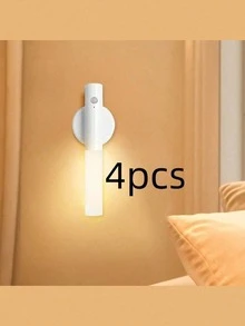 A Sensor Night Light, Magnetic Wall Lamp, Usb Rechargeable Led Light Bar, Wireless Stair Light, Indoor Wooden Wall Lamp, Wardrobe Light, Corridor Light, Stair Light - Black and white sensor light - View 20