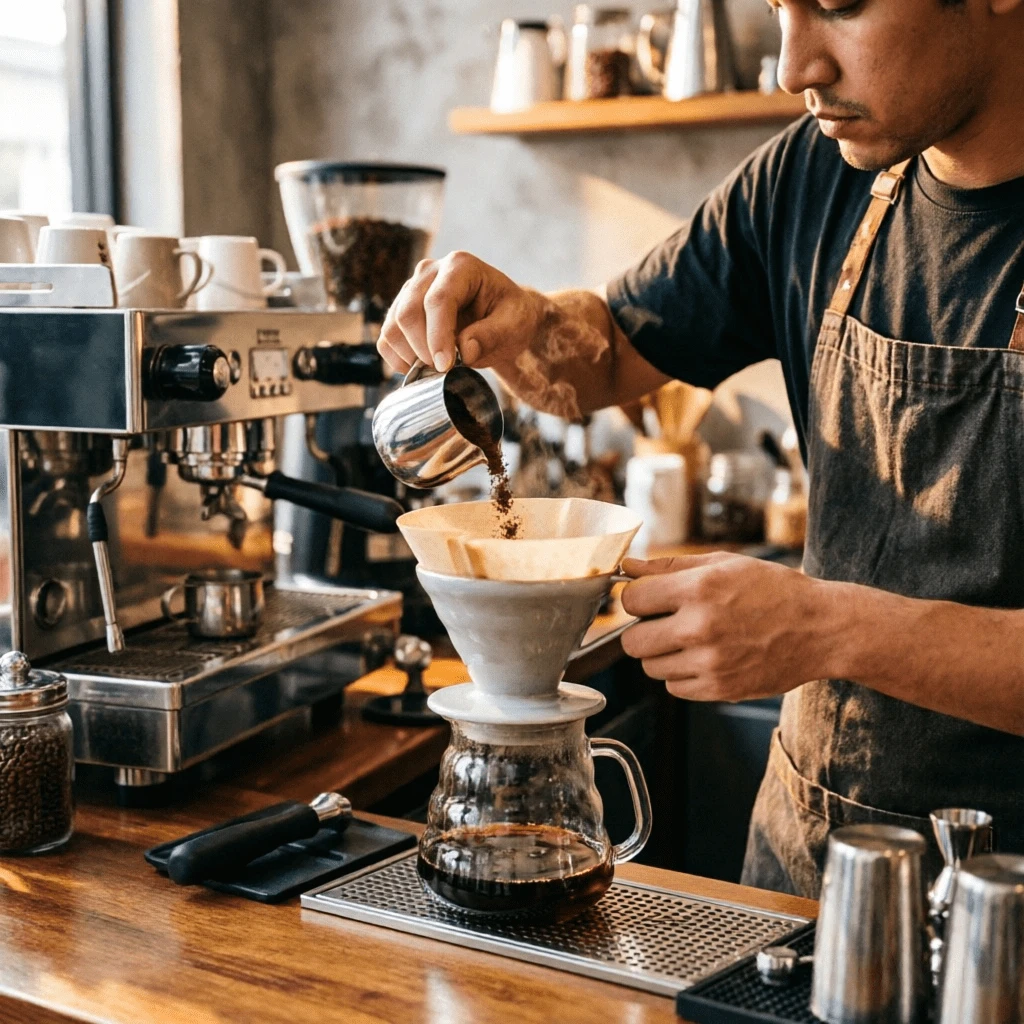 Home American Coffee Maker Filter Paper, Conical Drip Brewer, Filter Cone, Coffee Filter Cup, Ground Coffee Brewing Filter Paper Bag.