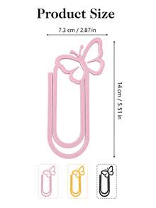 Zazumi 1Pc/3pcs 2D Flat Giant Butterfly Paper Clip Bookmark, Creative Oversized Book Page Marker, Student Note Card Holder, Decorative Memo Clip For Books, Journals, Planners, School, Office, Reading, Study & Gift - multicolor - View 3