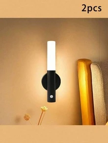 A Sensor Night Light, Magnetic Wall Lamp, Usb Rechargeable Led Light Bar, Wireless Stair Light, Indoor Wooden Wall Lamp, Wardrobe Light, Corridor Light, Stair Light - Black and white sensor light - View 19