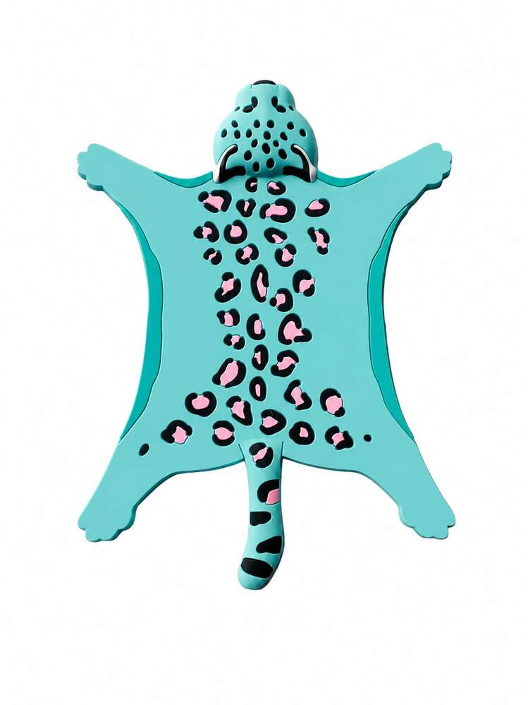 Joivida Dopamine Colored Leopard Print Silicone Coaster, 3D Tiger Leopard Brown Bear Shaped Heat-Resistant Coaster, Anti Slip Waterproof Table Mat Protective Pad, Suitable For Coffee, Milk Tea, Beer Cups, Home Bar, Restaurant Desktop Decoration - Multicolor - View 12