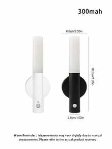A Sensor Night Light, Magnetic Wall Lamp, Usb Rechargeable Led Light Bar, Wireless Stair Light, Indoor Wooden Wall Lamp, Wardrobe Light, Corridor Light, Stair Light - Black and white sensor light - View 2