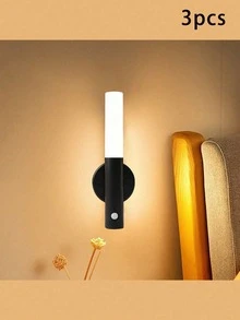 A Sensor Night Light, Magnetic Wall Lamp, Usb Rechargeable Led Light Bar, Wireless Stair Light, Indoor Wooden Wall Lamp, Wardrobe Light, Corridor Light, Stair Light - Black and white sensor light - View 15