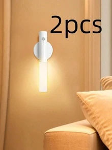 A Sensor Night Light, Magnetic Wall Lamp, Usb Rechargeable Led Light Bar, Wireless Stair Light, Indoor Wooden Wall Lamp, Wardrobe Light, Corridor Light, Stair Light - Black and white sensor light - View 16