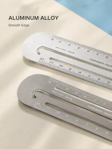 Joivida Multifunctional Aluminum Straight Ruler 12cm Creative Paperclip Dual Use Bookmark Ruler Clear Precise Scale Portable Lightweight Drawing Measuring Tool Durable Smooth Edges Office Daily Learning Drafting Stationery Supplies 4 Colors Optional - multicolor - View 8