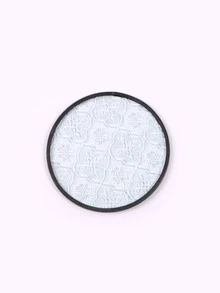 哥德式黑色玻璃棺材紀念盒，萬聖節復古六角形壓紋玻璃杯墊，金色黃銅邊緣，防滑餐桌珠寶展示墊 - 黑色 - 查看 8