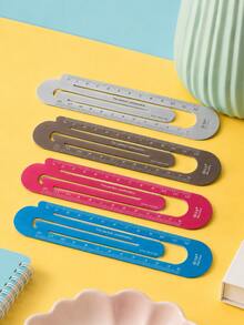 Joivida Multifunctional Aluminum Straight Ruler 12cm Creative Paperclip Dual Use Bookmark Ruler Clear Precise Scale Portable Lightweight Drawing Measuring Tool Durable Smooth Edges Office Daily Learning Drafting Stationery Supplies 4 Colors Optional - multicolor - View 6