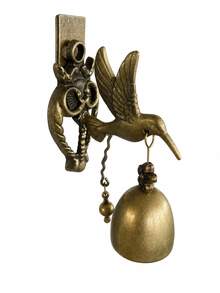 Cirelle 1Pc Vintage Animal-Shaped Metal Door Bell, Elephant/Owl Iron Wind Chime Wall Hanging, Rustic Decorative Ringing Bell For Front Door, Entryway, Garden, Patio, Porch, Farmhouse Home Decor, Housewarming, Birthday & Holiday Gift - Multicolor - View 10