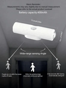 Magnetic Rechargeable Led Wall Lights, Motion Sensor Night Light, Wireless Battery-Powered Lamp, Adhesive Rotatable Portable Light, Dimmable And Adjustable Color Temperature, For Bedroom, Bathroom, Stairs, Cabinets, And Home Decoration - Multicolor - View 2