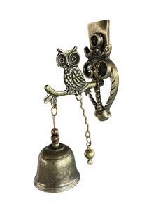 Cirelle 1Pc Vintage Animal-Shaped Metal Door Bell, Elephant/Owl Iron Wind Chime Wall Hanging, Rustic Decorative Ringing Bell For Front Door, Entryway, Garden, Patio, Porch, Farmhouse Home Decor, Housewarming, Birthday & Holiday Gift - Multicolor - View 11