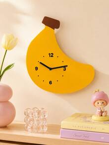 Joivida 2026 Mini Wall Clock, Cute Banana Cartoon Shaped, Punch-Free Installation, Silent Sweep Second Movement, Dual Purpose Design Support Magnetic Attachment & Wall Hanging, Made Of Acrylic Material, Simple Stylish Wall Decor Watch, Effortless To Mount - multicolor - View 7