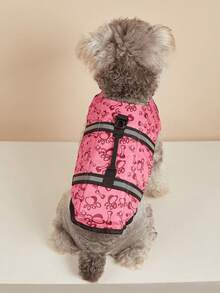 1PC Summer Pet Life Jacket For Small Dogs & Cats, High Buoyancy Adjustable Swimming Vest For Pool & Beach - Pink - View 6