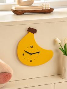 Joivida 2026 Mini Wall Clock, Cute Banana Cartoon Shaped, Punch-Free Installation, Silent Sweep Second Movement, Dual Purpose Design Support Magnetic Attachment & Wall Hanging, Made Of Acrylic Material, Simple Stylish Wall Decor Watch, Effortless To Mount - multicolor - View 9