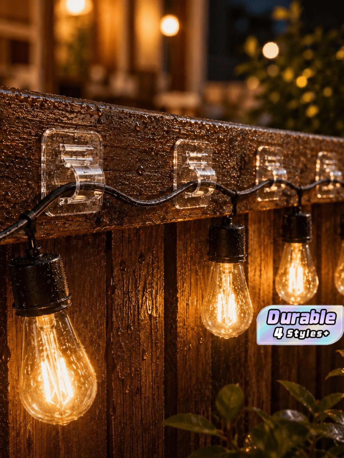 Lantern String Fixed Hook Outdoor Courtyard Christmas Holiday Decoration Lamp Wire Clip - multicolor - View 1
