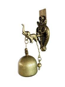 Cirelle 1Pc Vintage Animal-Shaped Metal Door Bell, Elephant/Owl Iron Wind Chime Wall Hanging, Rustic Decorative Ringing Bell For Front Door, Entryway, Garden, Patio, Porch, Farmhouse Home Decor, Housewarming, Birthday & Holiday Gift - Multicolor - View 14
