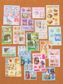 Joivida Buku Stiker Koleksi Barang-Barang Antik Jepang Era Showa, 54 Buah Buku Stiker Mini Potongan Era Showa, Stiker Pola Lucu Gaya Vintage untuk Stiker DIY, Jurnal, Scrapbook, Kolase Kartu, Ornamen Akrilik, Hasil Akhir Matte & Matte Halus - Beraneka warna - View 2