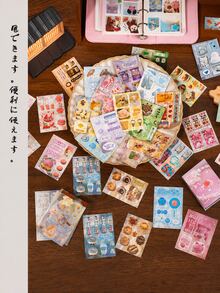 Joivida Buku Stiker Koleksi Barang-Barang Antik Jepang Era Showa, 54 Buah Buku Stiker Mini Potongan Era Showa, Stiker Pola Lucu Gaya Vintage untuk Stiker DIY, Jurnal, Scrapbook, Kolase Kartu, Ornamen Akrilik, Hasil Akhir Matte & Matte Halus - Beraneka warna - View 16
