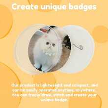 1 Set Children's Badge Making Machine,Portable,Multi-Functional Creative Embossing Machine Badge Punch Tool Kit,Children's Handicrafts, Ideal For Christmas,School Projects And Parties, No Assembly Required (Some Color Patterns Randomly Included) - multicolor - View 5