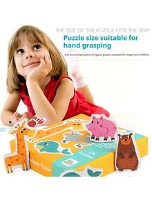 1 Kotak Puzzle Mencocokkan Hewan, Kendaraan, Buah dan Sayuran untuk Anak-Anak, Mainan Edukasi Sederhana dari Kayu untuk Pendidikan Anak Usia Dini. - MultiWarna - View 5