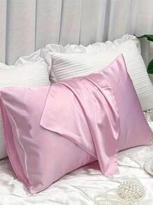 10/7/12/48/50pcs Sleep Hair Styling Tools Set, Curler 1pc Silk Pillowcase For Hair And Skin Queen Set, Silk Heatless Curling Set, Overnight Curling Iron, 1pc Sleep Soft Eye Mask, 1pc Sleep Silk Nightcap, Sleep Essential Set - Pink - View 8