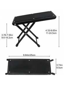 1PC Foldable Portable Height Adjustable Non Slip Durable Metal Guitar Foot Rest Stool For Acoustic Electric Bass Beginner Practice Performance Travel Home Office Music Instrument Accessory - Multicolor - View 2