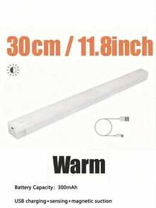 LED感應燈 自動黏貼式 可充電 Type-C LED小夜燈 櫥櫃衣櫃樓梯背光燈 適用廚房客廳酒櫃衣櫃感應照明 - 白色 - 查看 12