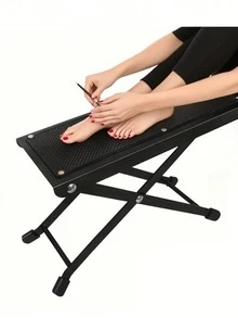 1PC Foldable Portable Height Adjustable Non Slip Durable Metal Guitar Foot Rest Stool For Acoustic Electric Bass Beginner Practice Performance Travel Home Office Music Instrument Accessory - Multicolor - View 7