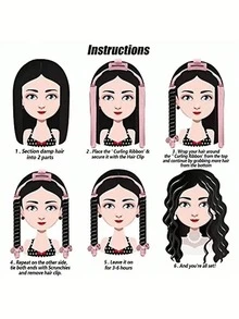 10/7/12/48/50pcs Sleep Hair Styling Tools Set, Curler 1pc Silk Pillowcase For Hair And Skin Queen Set, Silk Heatless Curling Set, Overnight Curling Iron, 1pc Sleep Soft Eye Mask, 1pc Sleep Silk Nightcap, Sleep Essential Set - Pink - View 4