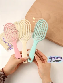 Self-Cleaning Rib Comb High Crown Volumizing Brush Anti-Static Air Cushion Hair Brush For Women Long Hair Home Use Electric Curling Hair Brush - Multiple Styles - View 1