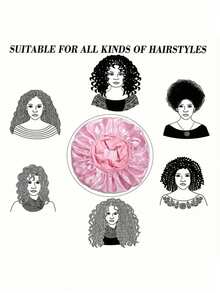 10/7/12/48/50pcs Sleep Hair Styling Tools Set, Curler 1pc Silk Pillowcase For Hair And Skin Queen Set, Silk Heatless Curling Set, Overnight Curling Iron, 1pc Sleep Soft Eye Mask, 1pc Sleep Silk Nightcap, Sleep Essential Set - Pink - View 6