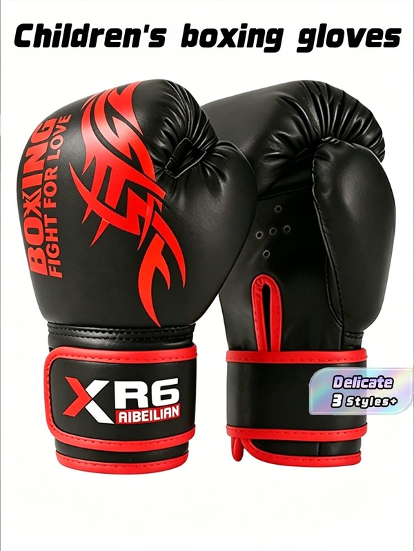 1 par de guantes de boxeo de 6 onzas adecuados para hombres y mujeres, guantes reforzados para entrenamiento con sacos de boxeo, aplicables para kickboxing, muay thai, MMA y otros deportes