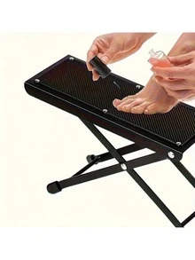 1PC Foldable Portable Height Adjustable Non Slip Durable Metal Guitar Foot Rest Stool For Acoustic Electric Bass Beginner Practice Performance Travel Home Office Music Instrument Accessory - Multicolor - View 6