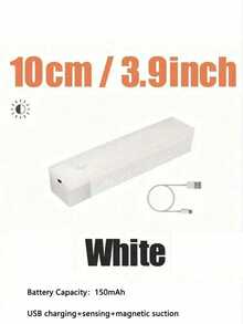LED感應燈 自動黏貼式 可充電 Type-C LED小夜燈 櫥櫃衣櫃樓梯背光燈 適用廚房客廳酒櫃衣櫃感應照明 - 白色 - 查看 21