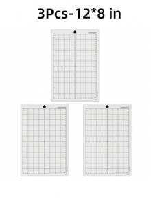 3Pcs SemiTransparent PP Replacement Cutting Mat With Measuring Grid And Protective Clear Film For Silhouette Cameo Plotter Durable Craft Supplies Scrapbooking Tool Home Office Art Studio - Sets - View 8