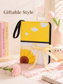 Zazumi 1pc Red White Colorblock Zipper Trading Card Binder, Portable Card Collection Album With Wrist Strap, Game Card Storage Book For TCG Cards, Sports Cards, Collector Organizer & Gift - View 6