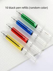10Pcs Cute Creative Stationery, Black And Blue Pen Tips, Is A Perfect Gift For Classmates And Friends - multicolor - View 7