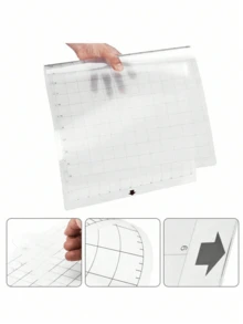 3Pcs SemiTransparent PP Replacement Cutting Mat With Measuring Grid And Protective Clear Film For Silhouette Cameo Plotter Durable Craft Supplies Scrapbooking Tool Home Office Art Studio - Sets - View 7