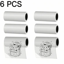 2/4 Rolls Transparent Self-Adhesive Thermal Paper, Suitable For Mini Portable Printer Glossy Thermal Printing Paper, 57mm X 2.5m, Thermal Labels, Fit For Most Pocket Printers - Thermal paper - View 10