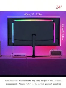 1PC RGB Gaming Monitor LED Backlight Strip, USB Powered Ambient Lighting, Suitable For 24/32 Inch Computer And TV Screens, Suitable For Movies, Games, Music, And Office Use - USB - View 14
