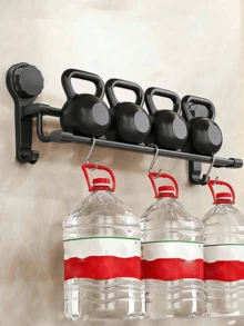 1 Stück Stück Handtuchhalter mit Saugnapf, ohne Bohren, Klebeinstallation, Doppelstange, wandmontierter Haken, stabil, rostfrei, platzsparend, modernes Design mit Haken für Badezimmer, Küche, Hotel, Fitnessstudio, Handtuch- und Bademantel-Aufbewahrungsorganizer - Verschiedenfarbig - Übersicht 6