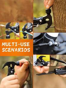 1PC 12 In 1 Multifunctional Hammer Tool Set Handyman Survival Gear For Men Dad Husband Grandpa Father Day Christmas Birthday Anniversary White Elephant Gift Gadget - Multifunctional hammer - View 3