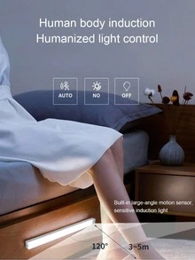 1 Motion Sensor Light, Usb Rechargeable Wireless Night Light, High Brightness, Suitable For Indoor Use, Ideal Smart Led Motion Sensor Lamp For Cabinets, Closets, Bedrooms, Kitchens, Stairs, Desks - White - View 4