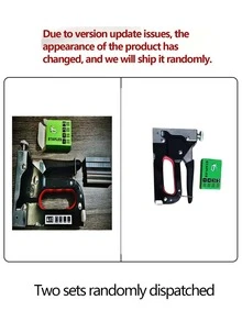 1Pc Multi-Functional 4-In-1 Heavy Duty Staple Gun, Manual Handheld Nailer, Iron Construction, Suitable For DIY Home Decor, Camping, And Industrial Use, Compatible With T-Type, U-Type, I-Type, And П-Type Staples. - Multicolor - View 13