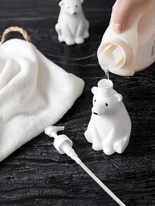 1 Peça Garrafa Dispensadora de Loção, Shampoo e Sabonete Líquido com Bomba de Pressão em Formato de Urso Fofo, Portátil, à Prova de Vazamento, Tamanho de Viagem, Recipiente de Cosméticos para Banheiro, Academia, Bolsa de Viagem, Acessório de Chuveiro - Visão 6