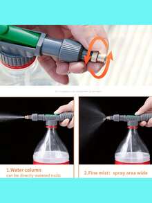 1PC Handheld High Pressure Adjustable Continuous Spray Nozzle Garden Watering Tool Plastic Lightweight No Battery No Electricity For Farm Plants Flowers Outdoor Irrigation - A - View 7