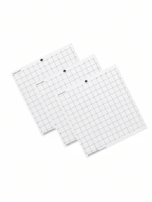 3Pcs SemiTransparent PP Replacement Cutting Mat With Measuring Grid And Protective Clear Film For Silhouette Cameo Plotter Durable Craft Supplies Scrapbooking Tool Home Office Art Studio - Sets - View 2