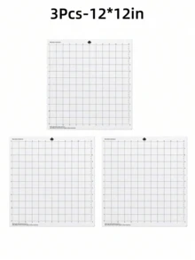3Pcs SemiTransparent PP Replacement Cutting Mat With Measuring Grid And Protective Clear Film For Silhouette Cameo Plotter Durable Craft Supplies Scrapbooking Tool Home Office Art Studio - Sets - View 5