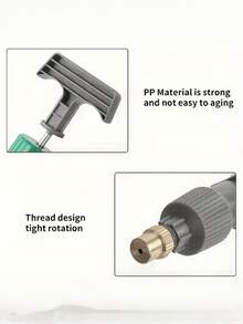 1PC Handheld High Pressure Adjustable Continuous Spray Nozzle Garden Watering Tool Plastic Lightweight No Battery No Electricity For Farm Plants Flowers Outdoor Irrigation - A - View 5
