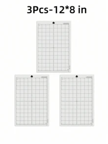 3Pcs SemiTransparent PP Replacement Cutting Mat With Measuring Grid And Protective Clear Film For Silhouette Cameo Plotter Durable Craft Supplies Scrapbooking Tool Home Office Art Studio - Sets - View 4